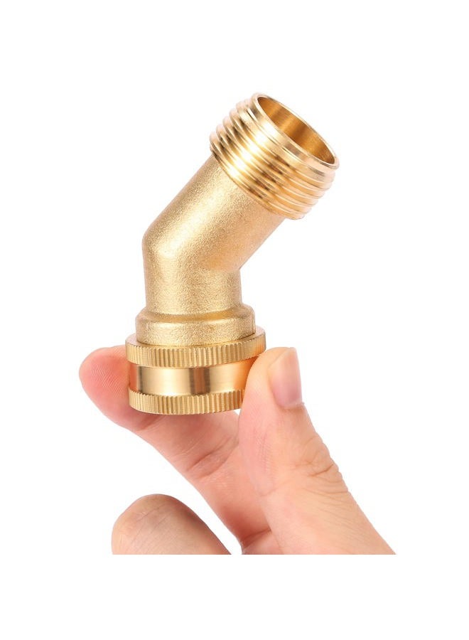 Sanpaint 45 Degree Garden Hose Elbow, Eliminates Stress and Strain On RV Water Intake Hose Fittings, 3/4" GHT and Solid Brass, 2 Pack - Image 2