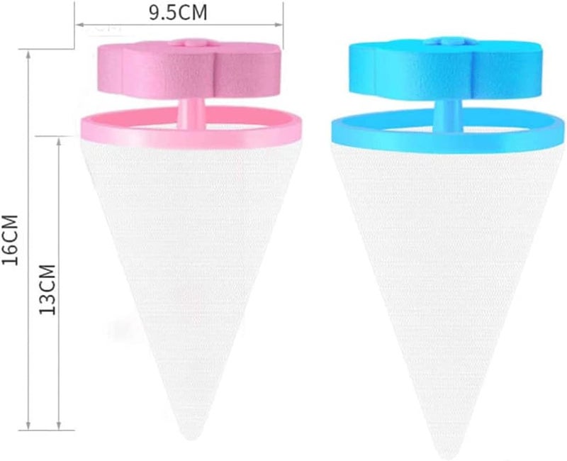 Zikra Washing Machine Filter Bags Plum Blossom Shaped Washer Lint Hair Mesh Net Pouches Clothes Reusable Washing Laundry Filter Catcher for Home Household Tool(4Pcs) - Image 5