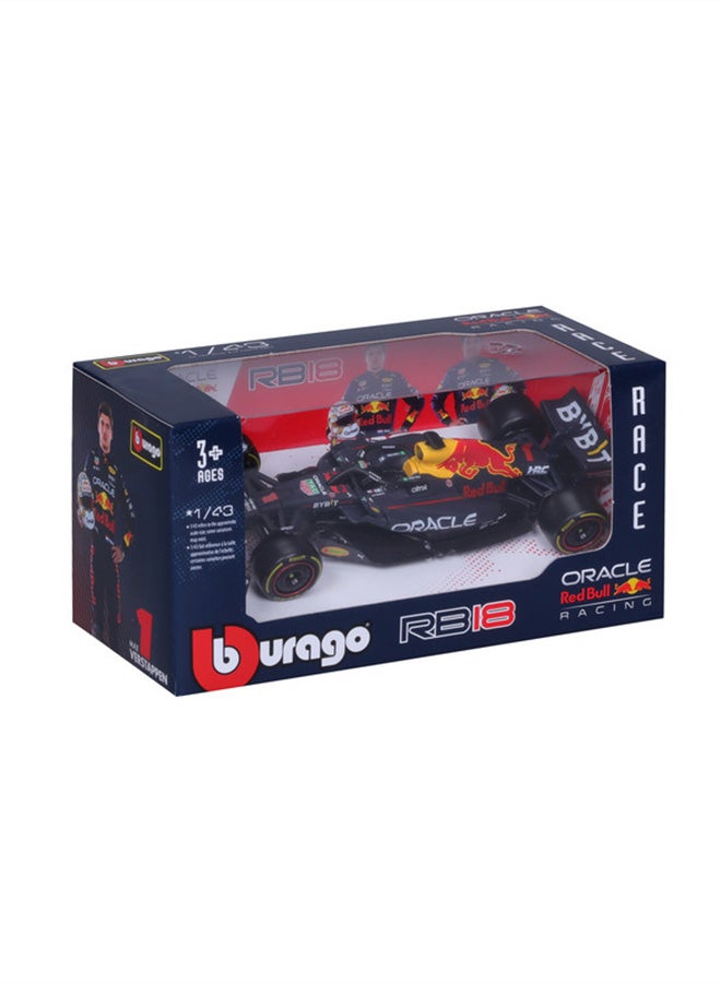 Bburago 1:43 Oracle Red Bull Racing RB18 (2022) Diecast Collectible - Vibrant Finish, Durable Build