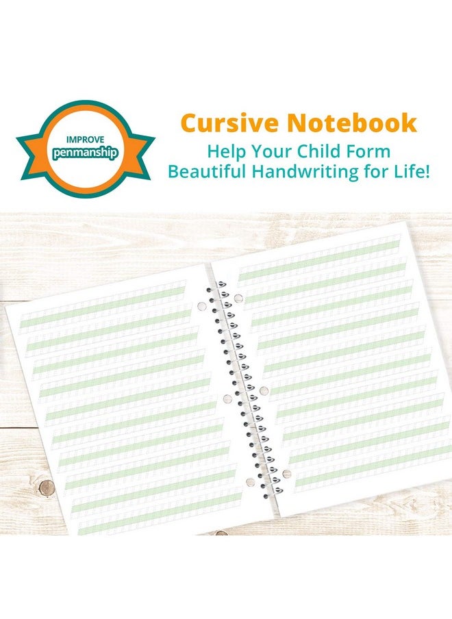 Channie's - Visual Cursive Notebook 120Pages Easy To Learn Practice Cursive Size 8.5” X 11” - Image 1