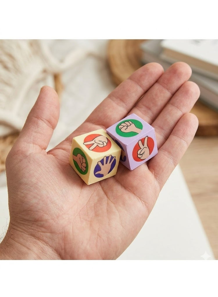 Silka Art Eraser - Rock-Paper-Scissors Cube Eraser Set - 2 Pieces - Colorful and Fun for School. School supplies, eraser, kids' eraser, pencil eraser, cute eraser, children's school supplies - Image 3