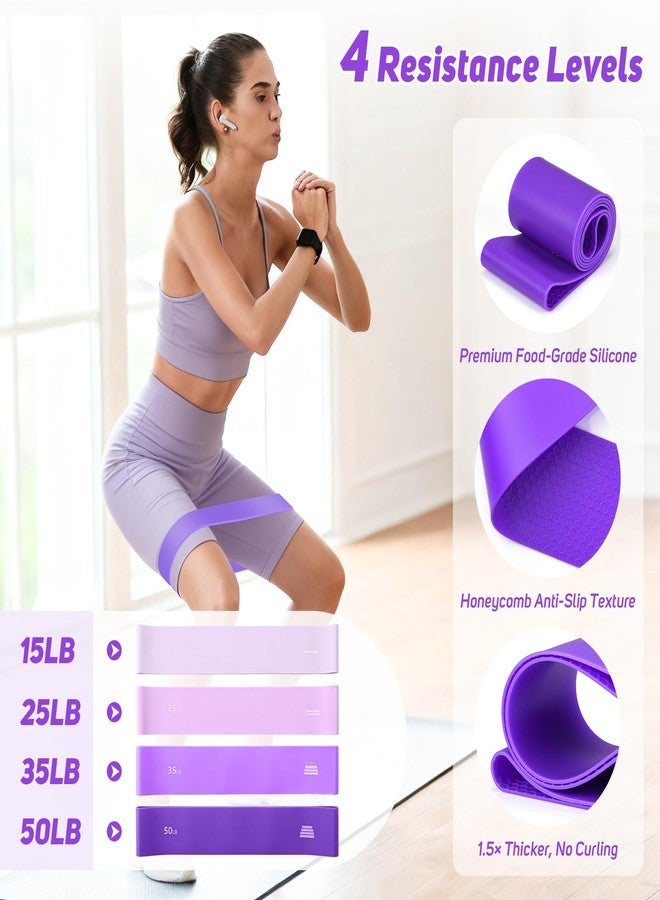 ASTEN Home Pilates Kit for Women: Pilates Equipment Pilates Ring and Ball Set with Resistance Bands, Sliders, Foam Roller, Pilates Essentials Kit for Beginners Home Workout, Compact Toning Fitness, Purple - Image 3