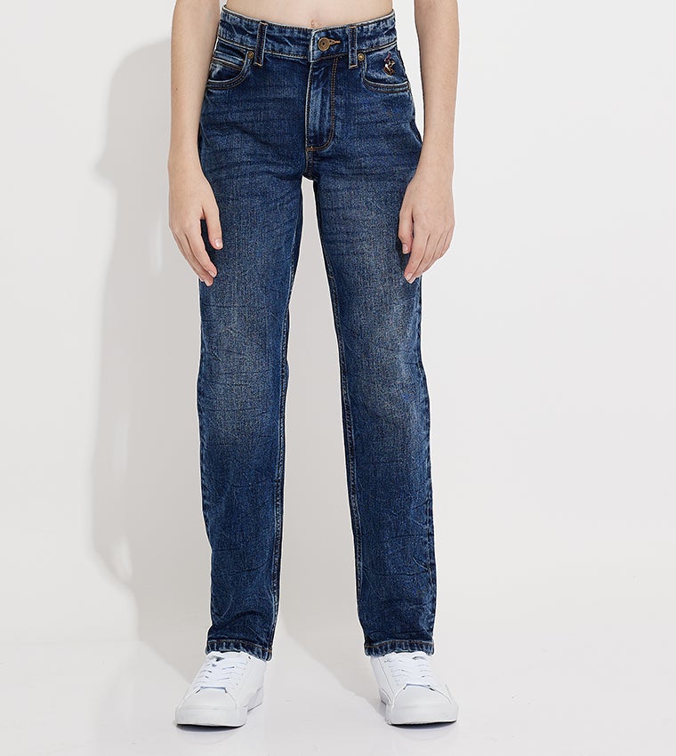 Washed Slim Fit Jeans