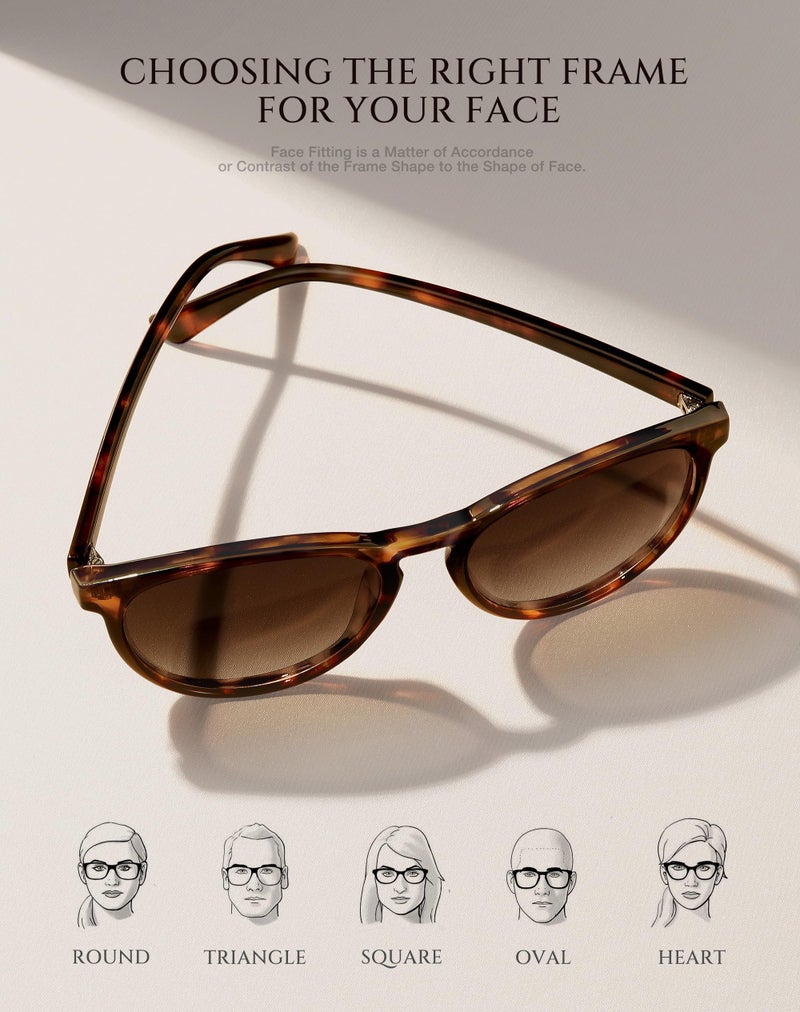 Fozono Classic Round Polarized Sunglasses for Women Retro Shades Trendy Vintage Sun Glasses - Image 3