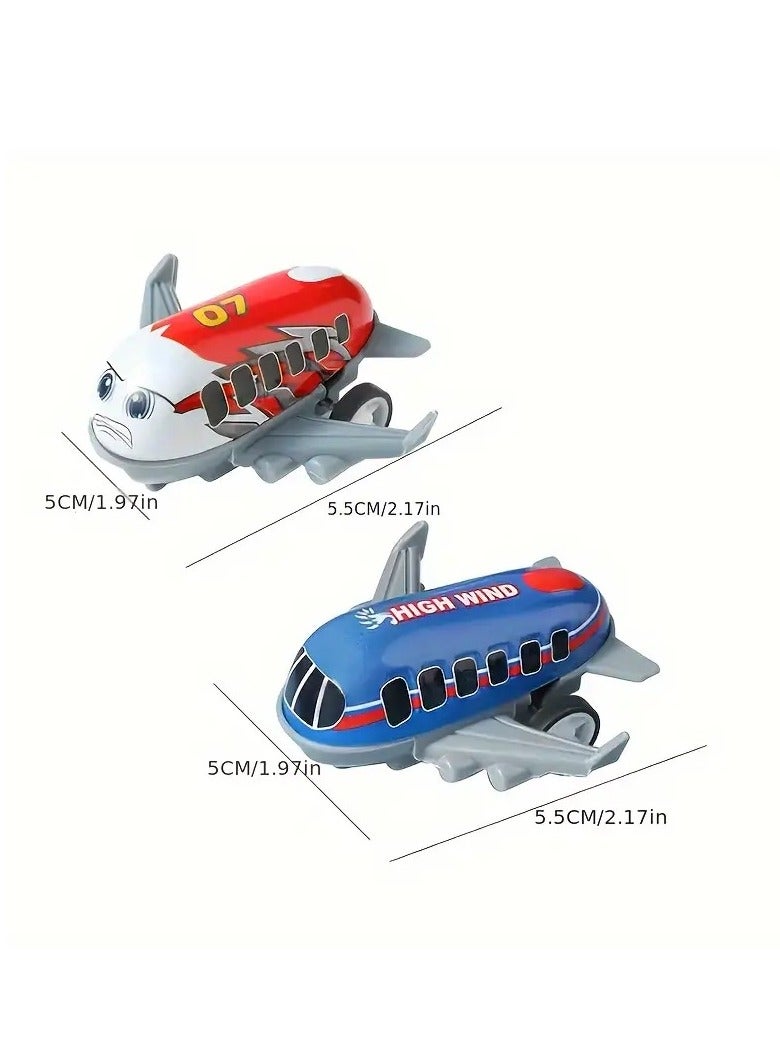 10pcs Mini Metal Airplane Set, Airplanes Toys, Inertia-Powered, Battery-Free Ideal Gifts (Random Color)  - Image 2