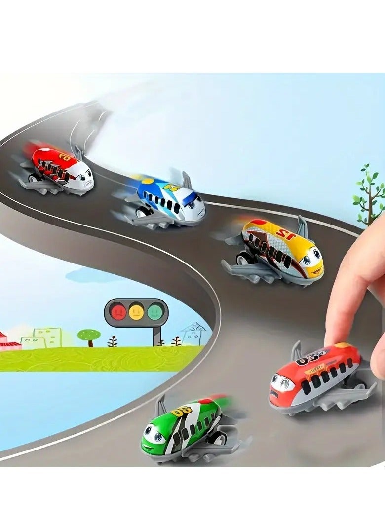 10pcs Mini Metal Airplane Set, Airplanes Toys, Inertia-Powered, Battery-Free Ideal Gifts (Random Color)  - Image 3