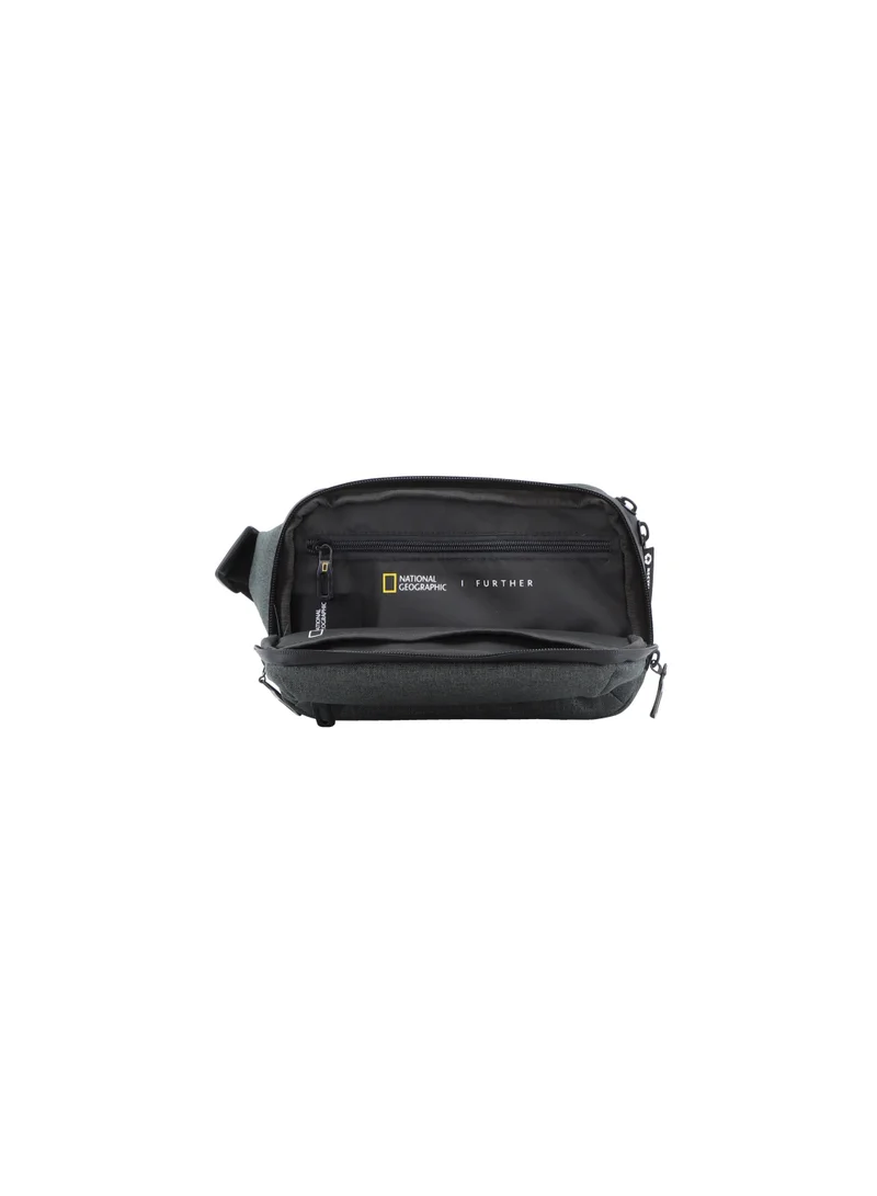 NATIONAL GEOGRAPHIC National Geographic Shadow RPET Waist Bag Dark Grey, Hip Bag/ Belt Bag With Adjustable Strap, RFID Pocket, Suitable For Travel, Outdoors, Gym, Hiking For Men And Women