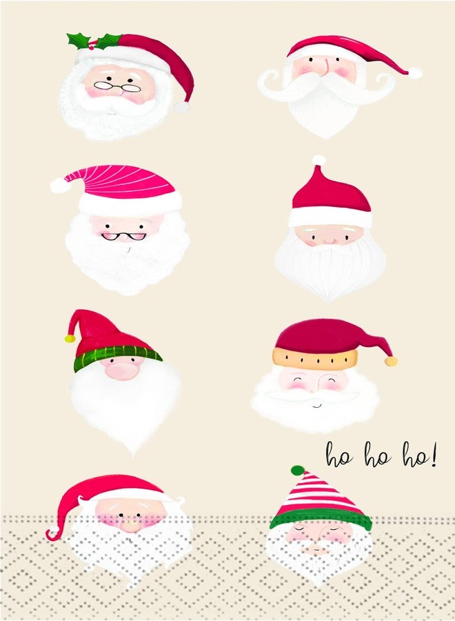 Design Design Christmas Hand Towels Decorative Paper Hand Towels for Christmas Bathroom Decor Guest Towels Disposable Napkins Santa Soiree Pak 30