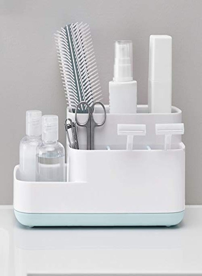 ZEBROC Plastic Easy Store Bathroom 5 Compartment Kitchen and Bathroom Sink Caddy Storage Organizer - Soap, Hand Wash, Tooth Brush, Cosmetics, Shaving Kit and Toiletry Stand - Image 4