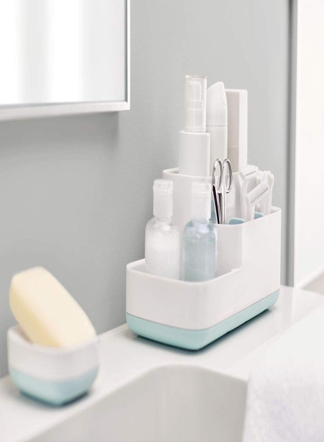 ZEBROC Plastic Easy Store Bathroom 5 Compartment Kitchen and Bathroom Sink Caddy Storage Organizer - Soap, Hand Wash, Tooth Brush, Cosmetics, Shaving Kit and Toiletry Stand - Image 5