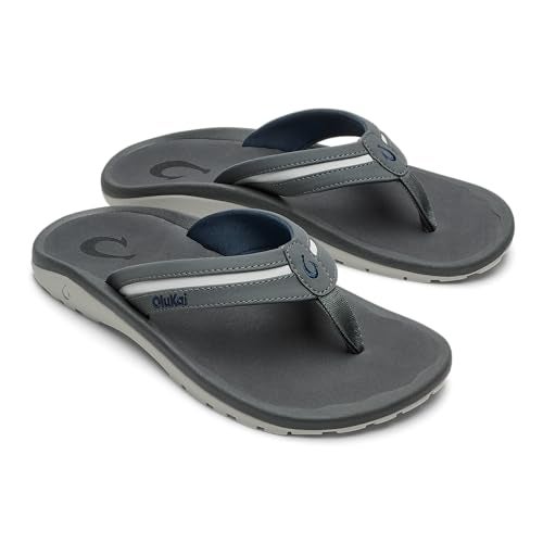 OLUKAI Ohana Palua Men's Water Friendly Sandals, Everyday Flip Flops, Arch Support & Comfort Fit, Lightweight & Durable, Enhanced Grip & Traction, Cloud Grey/Rock, 11 - Image 5