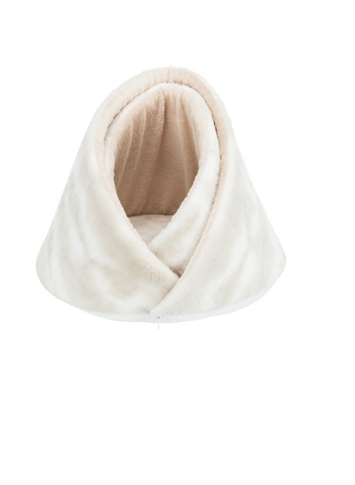 Trixie Nelli Cuddly Cave For Dogs & Cats White Taupe - Image 1