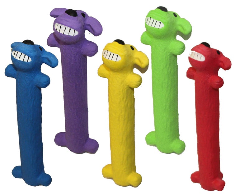 Multipet Loofa Latex Dog Toy SizePack of 2 ColorAssorted - Image 2