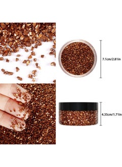 5.3Oz/ 150G Crushed Irregular Glass Dark Brown Metallic Crystal Chips Broken Glass Glitter 2 4Mm Craft Glitter For Nail Arts Epoxy Resin Mold Coasters Ornament Painting Geode Phone Case Jewelry - pzsku/ZE135072F8335AE6DAD9CZ/45/_/1724480287/9c633c74-aa36-4184-aded-1490ce2702a5