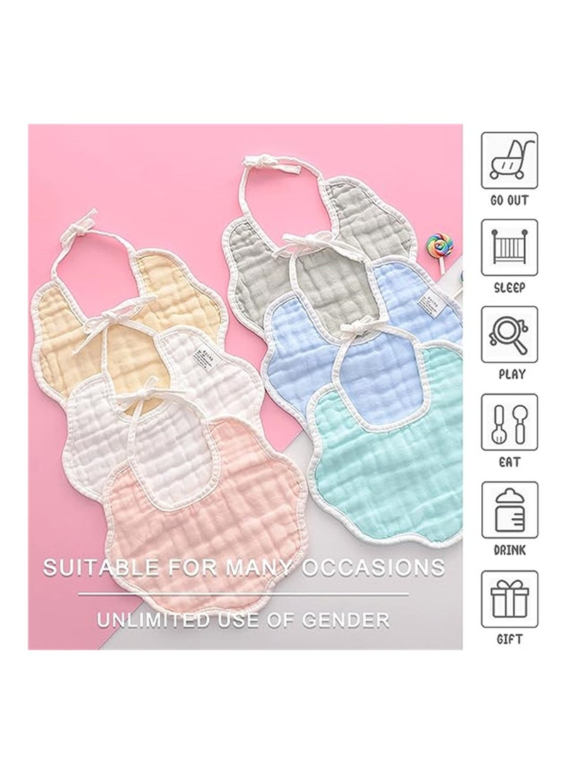 كاست ويف 6 قطع مرايل موسلين، مرايل لعاب الأطفال على الكتف، مرايل وشاح قابلة للتعديل متعددة الاستخدام، 8 طبقات من القطن العضوي بنسبة 100% مع مرايل لعاب فائقة الامتصاص وناعمة قابلة للتنفس للأولاد والبنات - Image 5