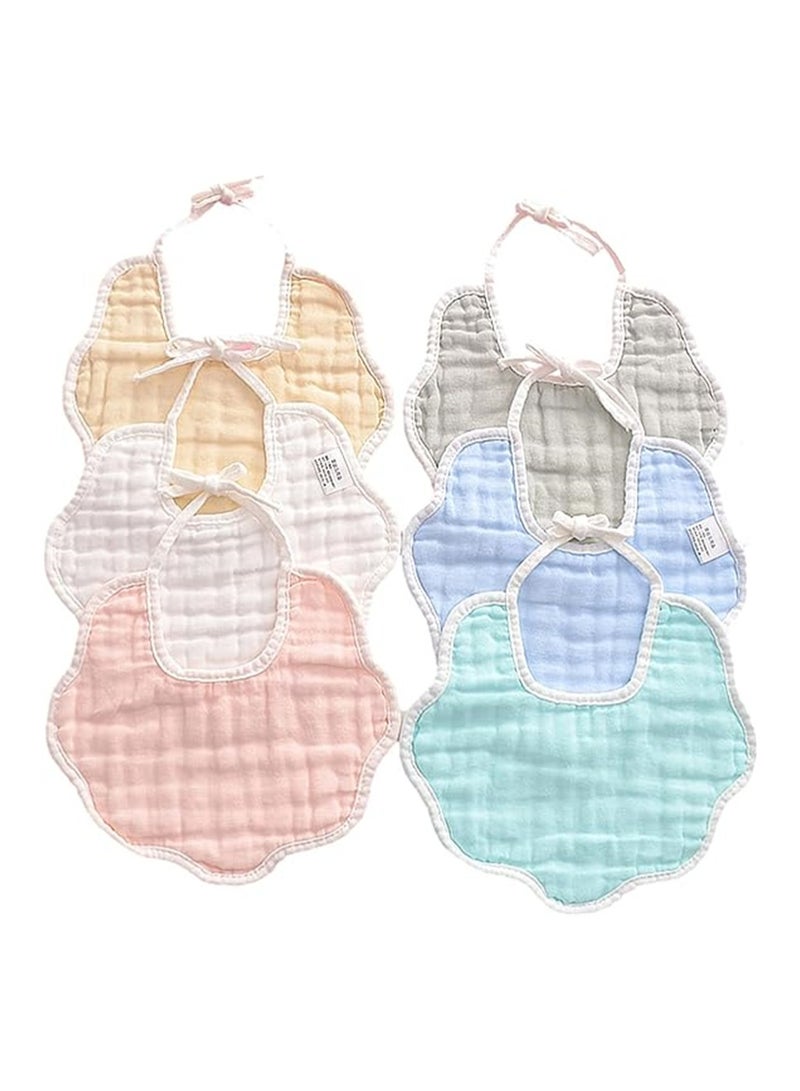 كاست ويف 6 قطع مرايل موسلين، مرايل لعاب الأطفال على الكتف، مرايل وشاح قابلة للتعديل متعددة الاستخدام، 8 طبقات من القطن العضوي بنسبة 100% مع مرايل لعاب فائقة الامتصاص وناعمة قابلة للتنفس للأولاد والبنات - Image 1