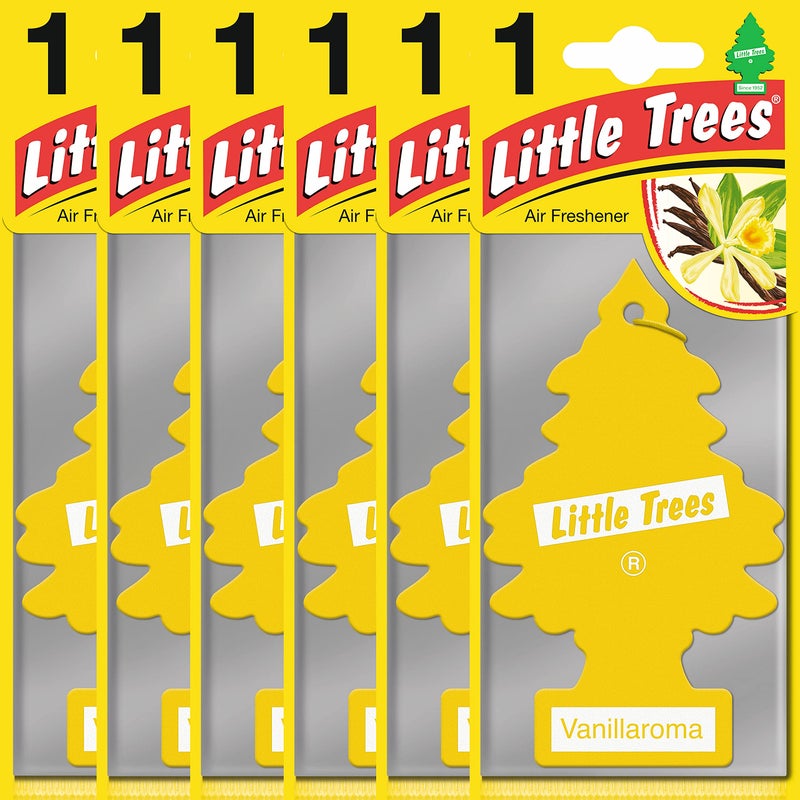 Little Trees Air Freshener Tree MTZ01 Vanillaroma Fragrance For Car Home Boat Caravan - Six Pack - Image 2