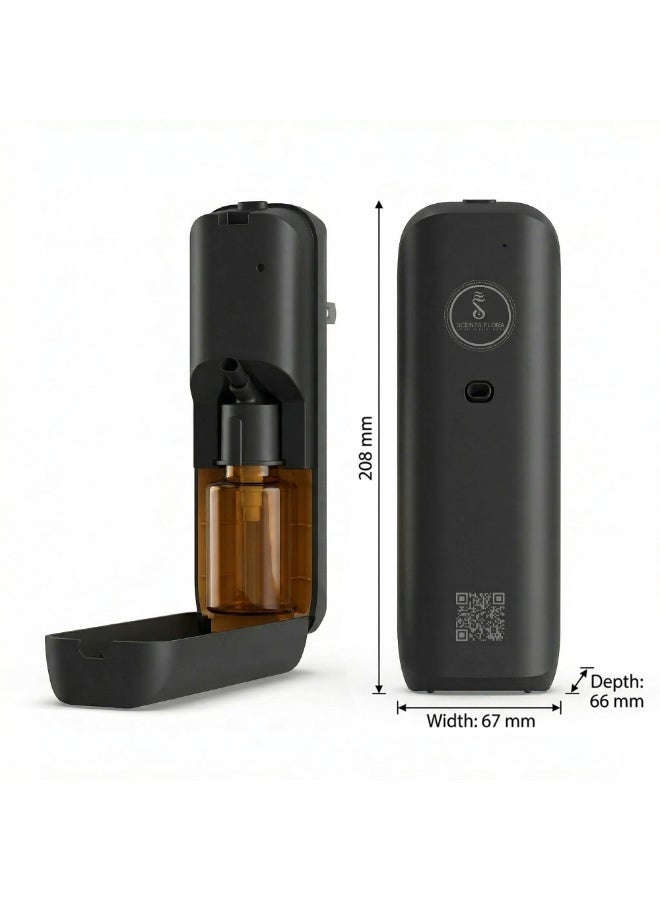 سينتا فلورا جهاز التعطير الذكي SCENTA FLORA Scent Plug Pro – عطر يدوم طويلاً وتغطية تصل إلى 100 متر مربع – جهاز أنيق ومدمج يوصل بمقبس الكهرباء مع إمكانية التحكم عبر التطبيق – سعة الزيت 100 مل – تشغيل هادئ (اللون الأسود) - Image 4
