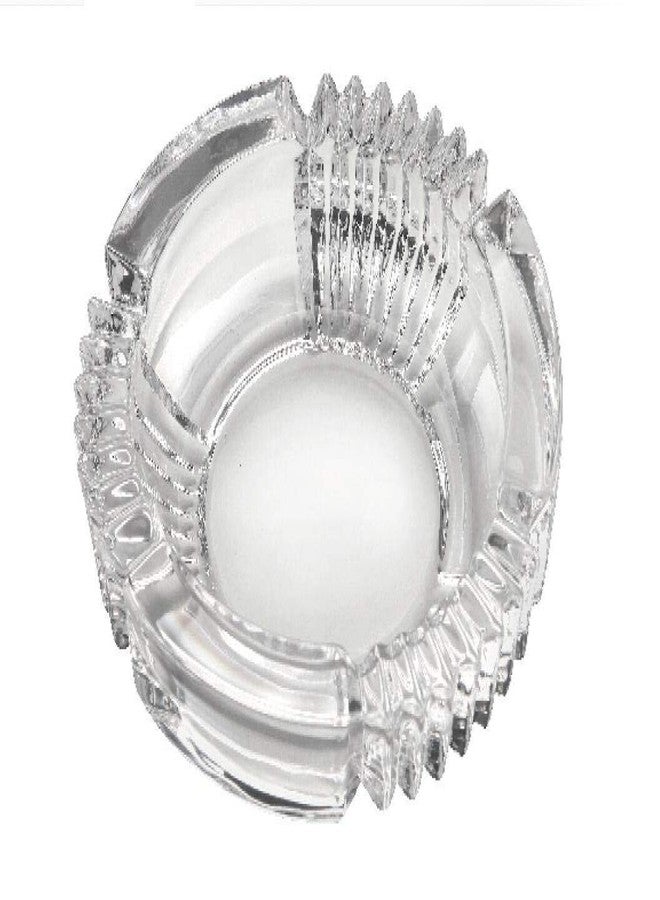 Amlong Crystal Large Classic Round Large Ashtray 6 inch Diameter - Image 1