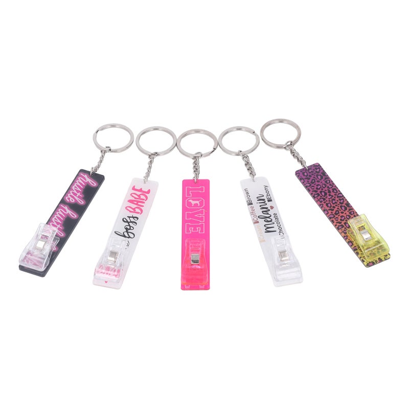 Card Puller 5Pcs Acrylic Long Nail Protector - Multipurpose Keychain Card Grabber for Women, Wallet & Bag Accessories - Image 2