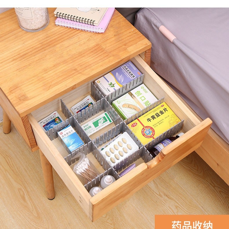Drawer Storage Partition Board Partition Box Free Combination Grids Partition Plastic Classification Partition Finishing And Dividing Artifact - Image 4