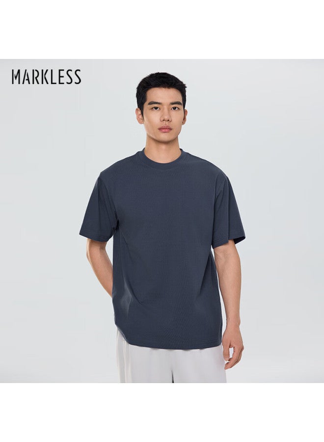 Markless 7a Antibacterial T-shirt For Men, Summer Loose Short Sleeve, 3645 Sea Breeze Blue New, 2XL - Image 1