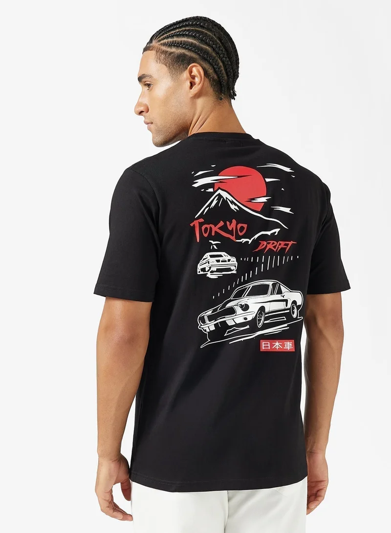 Seventy Five Graphic Print Regular Fit T-Shirt