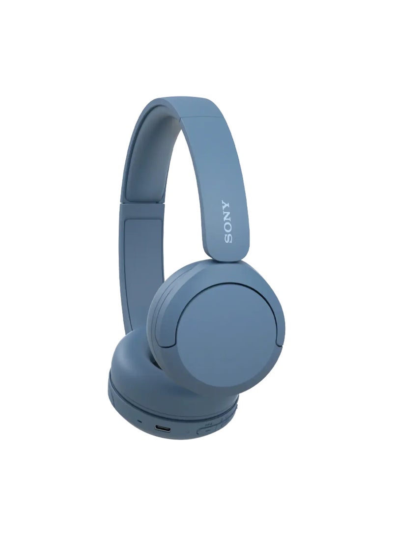 Sony Corporation سماعات سوني WH-CH520 اللاسلكية بلوتوث فوق الأذن مع ميكروفون، أزرق جديد - Image 2
