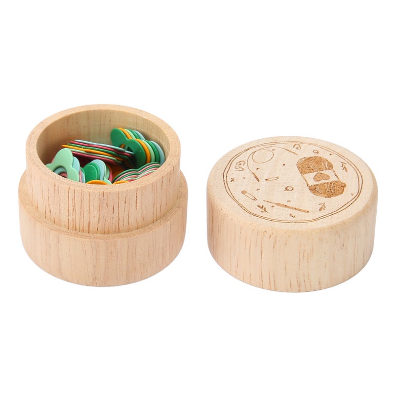 48pcs Flower Knitting Stitch Markers Colorful DIY Cute Metal Stitch Marker Rings with Wooden Box for Jewelry Craft - Image 5