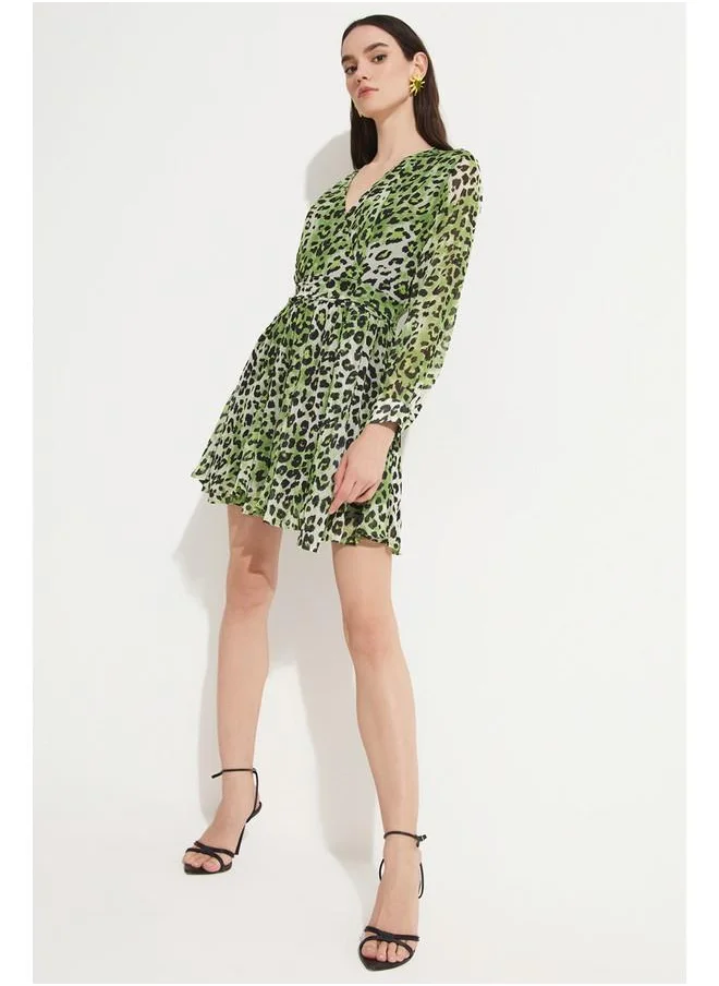 جون Leopard Print Dress