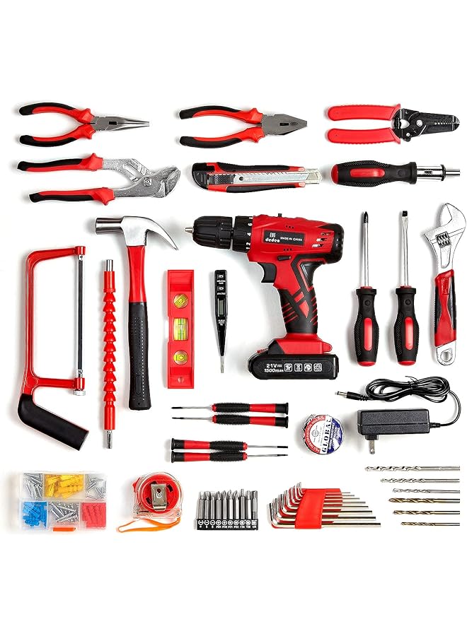 erorex Cordless Drill Machine Tool Sets Red - Image 2