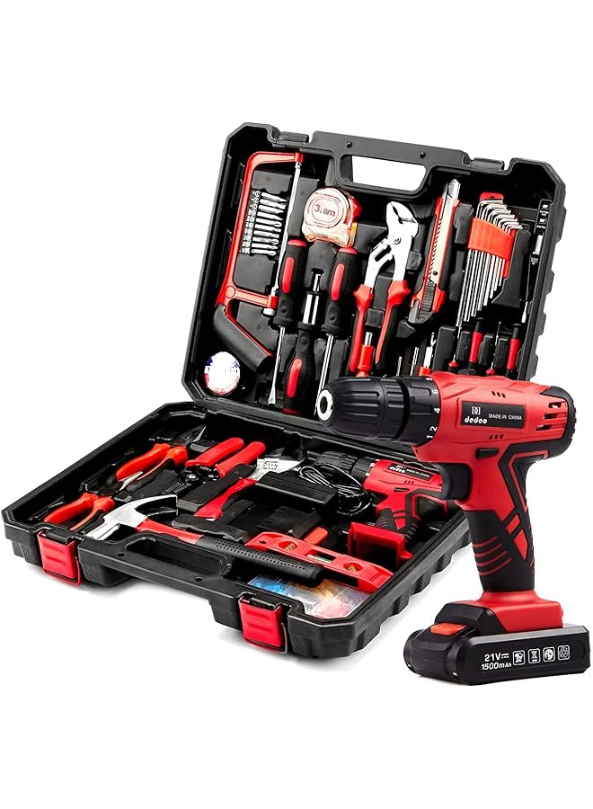 erorex Cordless Drill Machine Tool Sets Red - Image 1