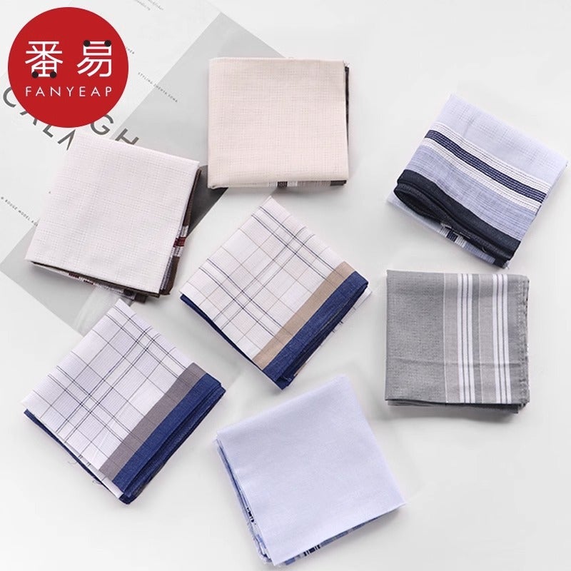 /10Y Handkerchief A1P60 - Men'S Sweat-Absorbing Nostalgic Pocket Square With Classic Plaid Pattern - Image 5
