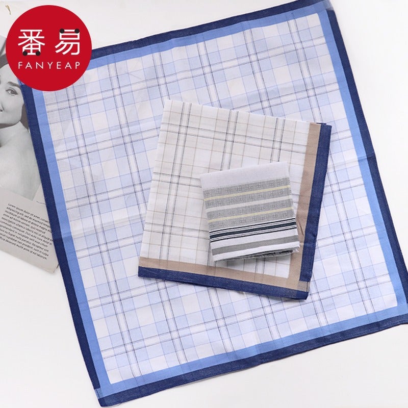 /10Y Handkerchief A1P60 - Men'S Sweat-Absorbing Nostalgic Pocket Square With Classic Plaid Pattern - Image 3