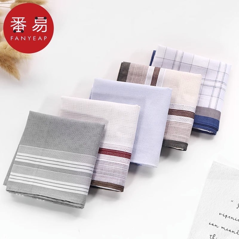 /10Y Handkerchief A1P60 - Men'S Sweat-Absorbing Nostalgic Pocket Square With Classic Plaid Pattern - Image 4