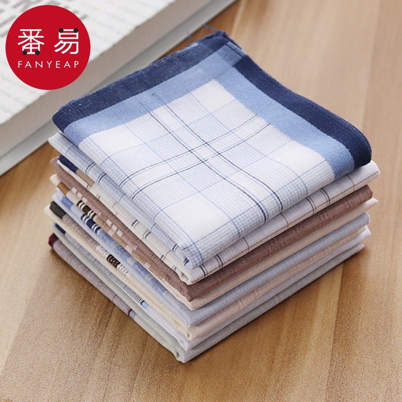 /10Y Handkerchief A1P60 - Men'S Sweat-Absorbing Nostalgic Pocket Square With Classic Plaid Pattern - Image 2