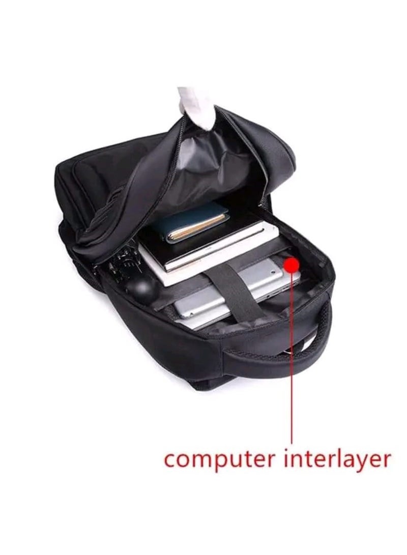 شنطه لابتوب جلد 15.6 إنش - كحلي  - Image 3