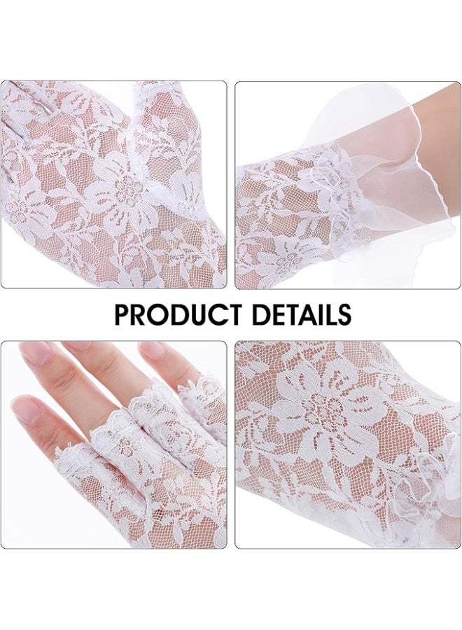 Lace Fingerless Gloves Short Lace Floral Gloves Courtesy Summer Gloves for Parties - Image 3
