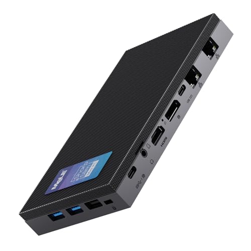 Mele كمبيوتر ميني بدون مروحة MeLE QuieterDL 2.5Gb LAN مزدوج مع معالج Alder Lake N100 (حتى 3.4GHz) 4GB RAM 128GB تخزين Windows 11 Home كمبيوتر صغير الحجم USB-C HDMI2.0+DP1.4 ثلاثي العرض - Image 1