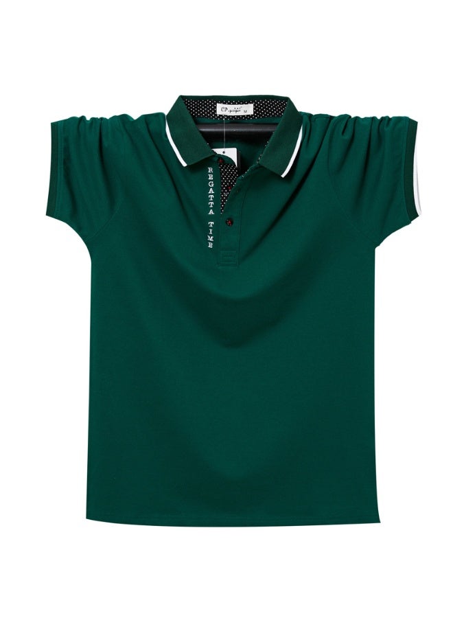 Men Polo Shirt Summer Breathable Cotton Letter Embroidery Men Short  Polo Business Casual Polo Shirt Men - Image 1
