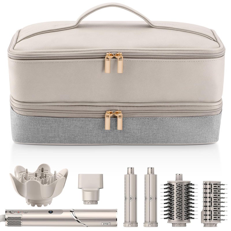 Adworte Travel Carrying Case for Hair Dryer Shark Flexstyle FlexFusion Airwrap Brush Double-Layer Hair Accessories Tools Storage Bag for Revlon Hairdryer Styler Organizer - Image 1