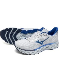 Mizuno Wave Sky 8 Men's Running Shoes White / Blue  - Image 5