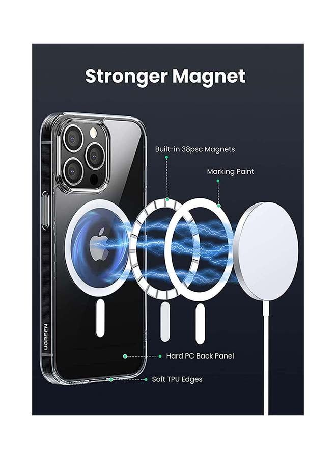 Magsafe iPhone Case Compatible for iPhone 13 Pro Magnetic Case Clear Case with Shock Absorption Anti Scratch TPU Crystal Magnetic Cover Design to Protect iPhone 13 Pro 6.1inch in All Directions Transp - Image 2