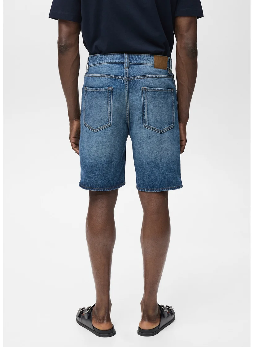 Mango Man Regular-Fit Denim Shorts