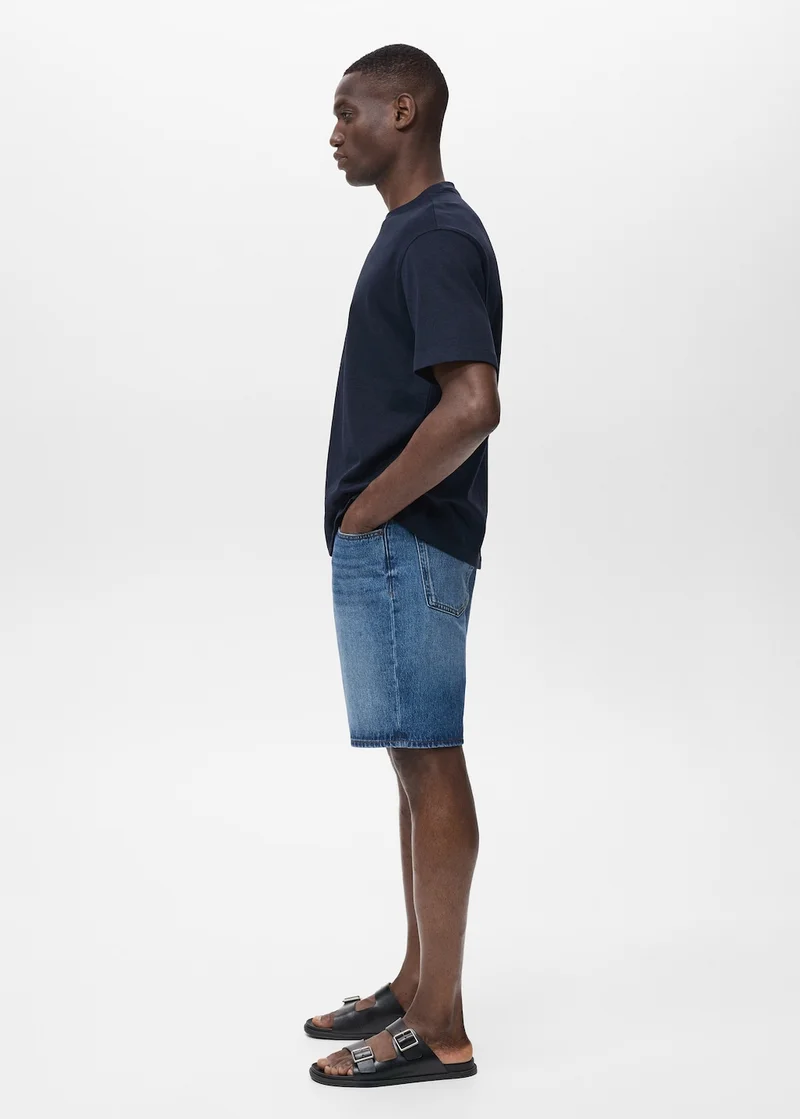 Mango Man Regular-Fit Denim Shorts