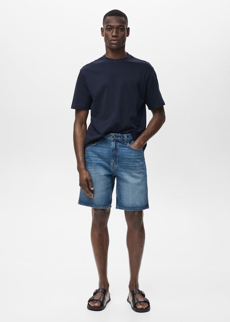 Mango Man Regular-Fit Denim Shorts  - Image 4