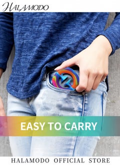 HALAMODO 4PCS Snapperz Rainbow Fidget Toy Edamame Keychain Fidget Toys Simpl Dimpl Toy Set Squeeze Sensory Party Popper Noise Maker for Stress Relief  - Image 2