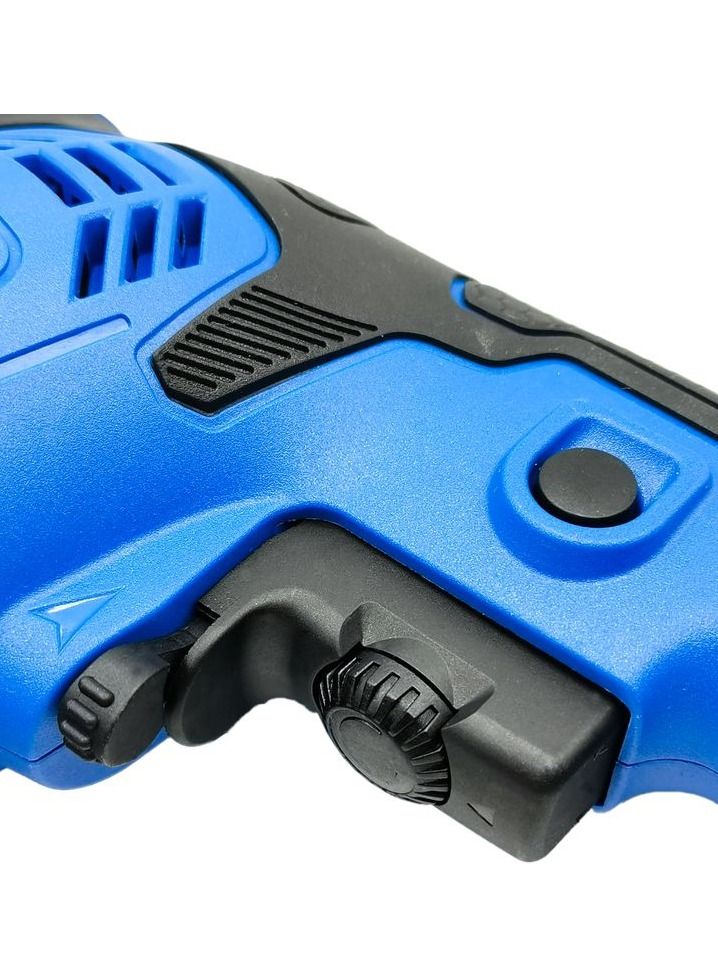 وينر مثقاب صدمات 13 مم 710 وات مع سرعة متغيرة ووظيفة عكسية، مثقاب كهربائي عالي التحمل للاستخدام المنزلي والمهني، 220-240 فولت، مقبض جانبي، مقياس عمق ومفتاح تشاك متضمن - Image 5