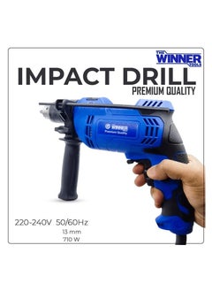 Winner THE WINNER TOOL ID710 Impact Drill 710 Watt, Drilling Machine 2800rpm220-240V,5060Hz, Hammer Selector 13mm Chuck 360° Handle Variable Speed  - Image 2