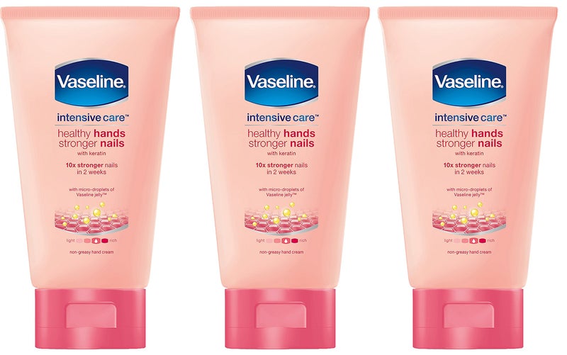 Vaseline Intensive Care Healthy Hands + Stronger Nails Hand Cream 75Ml - Pack of 2